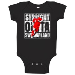 Xherdan Shaqiri Straight Outta Switzerland Flag Euro Cup Soccer Baby O Xherdan Shaqiri Straight Outta Switzerland Flag Euro Cup Soccer Baby O