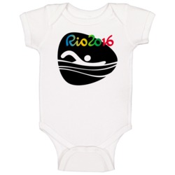 Rio 2016 Swimming Olympic Games Sport Event Symbol Baby One Piece Rio 2016 Swimming Olympic Games Sport Event Symbol Baby One Piece