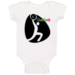 Rio 2016 Weightlifting Olympic Games Sport Event Symbol Baby One Piece Rio 2016 Weightlifting Olympic Games Sport Event Symbol Baby One Piece