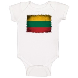 Lithuania Grunge Flag Country Support Olympic Games Fan Baby One Piece Lithuania Grunge Flag Country Support Olympic Games Fan Baby One Piece
