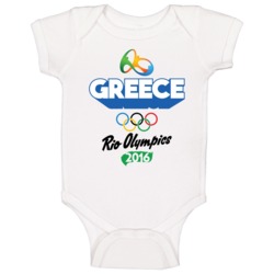 Greece Rio 2016 Summer Olympic Games Sports Fan Baby One Piece Greece Rio 2016 Summer Olympic Games Sports Fan Baby One Piece