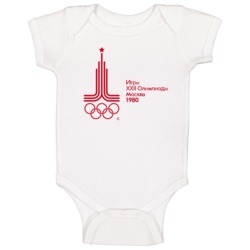 Moscow Summer Olympics 1980 Retro Logo World Olympiad Event Baby One P Moscow Summer Olympics 1980 Retro Logo World Olympiad Event Baby One P