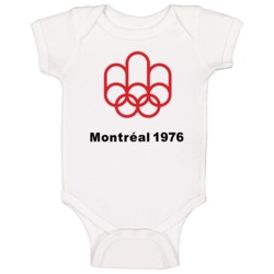 Montreal Summer 1976 Olympics Retro Logo World Olympiad Event Baby One Montreal Summer 1976 Olympics Retro Logo World Olympiad Event Baby One