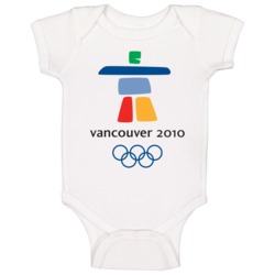 Vancouver Winter 2010 Olympics Retro Logo World Olympiad Event Baby On Vancouver Winter 2010 Olympics Retro Logo World Olympiad Event Baby On