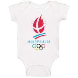 Albertville Winter 1992 Olympics Retro Logo World Olympiad Event Baby Albertville Winter 1992 Olympics Retro Logo World Olympiad Event Baby