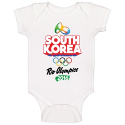 South Korea Rio 2016 Summer Olympic Games Sports Fan Baby One Piece South Korea Rio 2016 Summer Olympic Games Sports Fan Baby One Piece