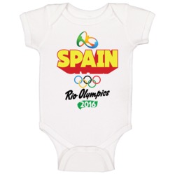 Spain Rio 2016 Summer Olympic Games Sports Fan Baby One Piece Spain Rio 2016 Summer Olympic Games Sports Fan Baby One Piece