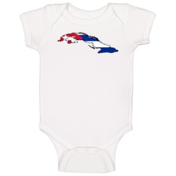 Cuba Country Shape Flag Olympic Sport Team Fan Baby One Piece Cuba Country Shape Flag Olympic Sport Team Fan Baby One Piece