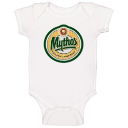 Mythos Hellenic Larger Beer Cool Booze Logo Party Baby One Piece Mythos Hellenic Larger Beer Cool Booze Logo Party Baby One Piece