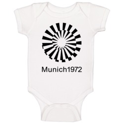Munich Summer Olympics 1972 Retro Logo World Olympiad Baby One Piece Munich Summer Olympics 1972 Retro Logo World Olympiad Baby One Piece
