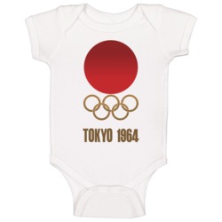 Tokyo Summer Olympics 1964 Retro Logo Olympiad Sports Baby One Piece Tokyo Summer Olympics 1964 Retro Logo Olympiad Sports Baby One Piece