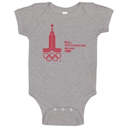 Moscow Summer Olympics 1980 Retro Logo World Olympiad Fan Baby One Pie Moscow Summer Olympics 1980 Retro Logo World Olympiad Fan Baby One Pie