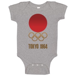 Tokyo Summer Olympics 1964 Retro Logo Olympiad Sports Fan Baby One Pie Tokyo Summer Olympics 1964 Retro Logo Olympiad Sports Fan Baby One Pie