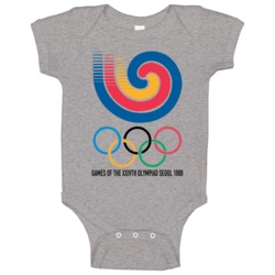 Seoul Summer 1988 Olypics Retro Logo World Olympiad Fan Baby One Piece Seoul Summer 1988 Olypics Retro Logo World Olympiad Fan Baby One Piece