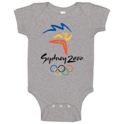 Sydney Summer 2000 Olypics Retro Logo World Olympiad Fan Baby One Piec Sydney Summer 2000 Olypics Retro Logo World Olympiad Fan Baby One Piec