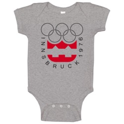 Innsbruck Winter Olympics 1964 Retro Olympiad Logo World Fan Baby One Innsbruck Winter Olympics 1964 Retro Olympiad Logo World Fan Baby One