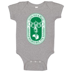 Melbourne Summer Olympics 1956 Retro Logo World Olympiad Fan Baby One Melbourne Summer Olympics 1956 Retro Logo World Olympiad Fan Baby One
