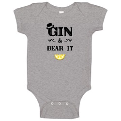 Gin And Beer Logo Poster Cool Party Booze Baby One Piece Gin And Beer Logo Poster Cool Party Booze Baby One Piece