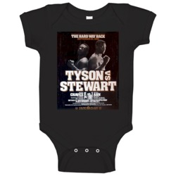 Tyson Vs Stewart Cancelled Date Classic Boxing Poster Baby One Piece Tyson Vs Stewart Cancelled Date Classic Boxing Poster Baby One Piece