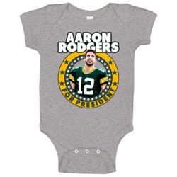 Aaron Rodgers For President Green Bay Football Quarterback Player Baby Aaron Rodgers For President Green Bay Football Quarterback Player Baby