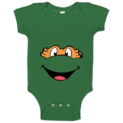 Michaelangelo Turtle Maternity Pregnant Costume Baby One Piece Michaelangelo Turtle Maternity Pregnant Costume Baby One Piece