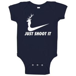 Just Shoot It Christmas Deer Hunting Baby One Piece Just Shoot It Christmas Deer Hunting Baby One Piece