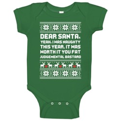 Dear Santa Naughty Funny Ugly Christmas Sweater Fat Bastard Mean Quote Dear Santa Naughty Funny Ugly Christmas Sweater Fat Bastard Mean Quote