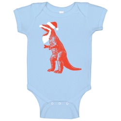 Santasaurus Rex Last Man On Earth Christmas Baby One Piece Santasaurus Rex Last Man On Earth Christmas Baby One Piece