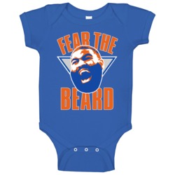 Kyle O'quinn Fear The Beard Funny New York Basketball Player Fan Baby 
