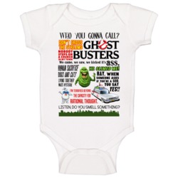 Ghostbusters Original Movie Poster Quote Mashup Fan Baby One Piece