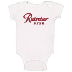 1970's Seattle Rainier Beer Logo Label Retro Classic Baby One Piece 1970's Seattle Rainier Beer Logo Label Retro Classic Baby One Piece