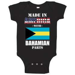 Made In America With Bahamian Parts Patriotic Nationality Baby One Pie Made In America With Bahamian Parts Patriotic Nationality Baby One Pie