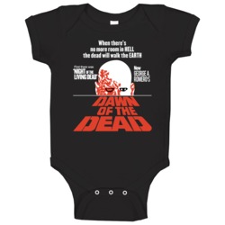 George Romero Dawn Of The Dead 1978 Movie Poster Baby One Piece George Romero Dawn Of The Dead 1978 Movie Poster Baby One Piece