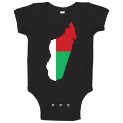 Madagascar Country Flag Silhouette Patriotic Nationality Baby One Piec Madagascar Country Flag Silhouette Patriotic Nationality Baby One Piec