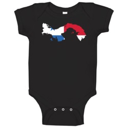Panama Country Flag Silhouette Patriotic Nationality Baby One Piece Panama Country Flag Silhouette Patriotic Nationality Baby One Piece