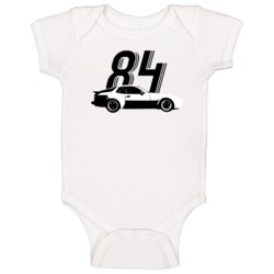 1984 Porsche 944 Turbo B And W Vintage Car Year Baby One Piece 1984 Porsche 944 Turbo B And W Vintage Car Year Baby One Piece
