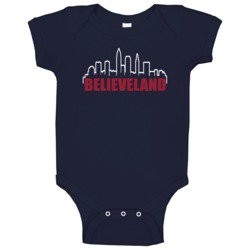 Believeland Cleveland Basketball Fan Baby One Piece