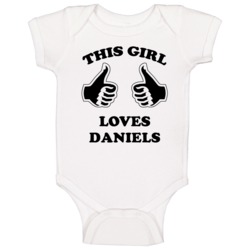 This Girl Loves Daniels Name Funny Baby One Piece This Girl Loves Daniels Name Funny Baby One Piece