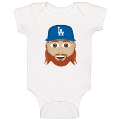 Justin Turner Emoji Los Angeles Baseball Team Fan Baby One Piece Justin Turner Emoji Los Angeles Baseball Team Fan Baby One Piece