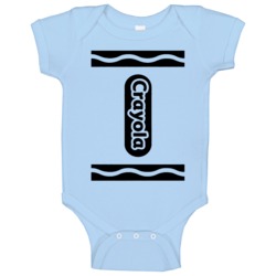 Light Blue Crayola Halloween Costume Baby One Piece Light Blue Crayola Halloween Costume Baby One Piece