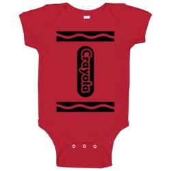 Red Crayola Halloween Costume Baby One Piece Red Crayola Halloween Costume Baby One Piece