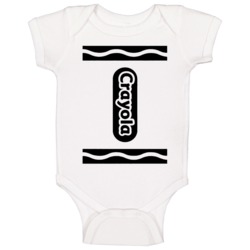 White Crayola Halloween Costume Baby One Piece White Crayola Halloween Costume Baby One Piece