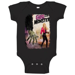 Girl Vs Monster Scary Movie Halloween Baby One Piece Girl Vs Monster Scary Movie Halloween Baby One Piece