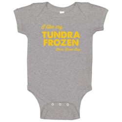 I Like My Tundra Frozen Green Bay Football Fan Baby One Piece I Like My Tundra Frozen Green Bay Football Fan Baby One Piece