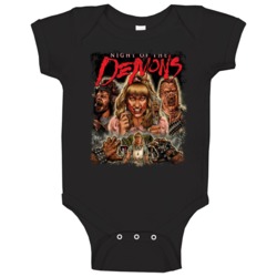 Night Of The Demons Scary Movie Halloween Baby One Piece Night Of The Demons Scary Movie Halloween Baby One Piece