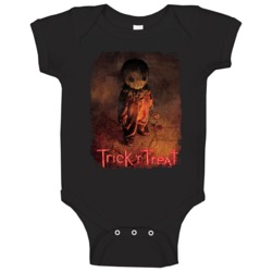 Trick Or Treat Movie Poster Scary Movie Halloween Baby One Piece Trick Or Treat Movie Poster Scary Movie Halloween Baby One Piece