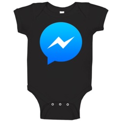 Facebook Messenger App Halloween Unisex Baby One Piece