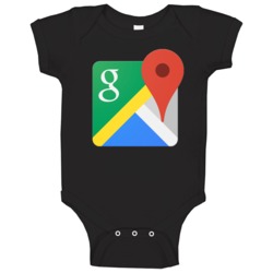 Google Maps App Halloween Unisex Baby One Piece