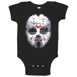 Jason Voorhees Friday The 13th Mask Lake Halloween Baby One Piece Jason Voorhees Friday The 13th Mask Lake Halloween Baby One Piece