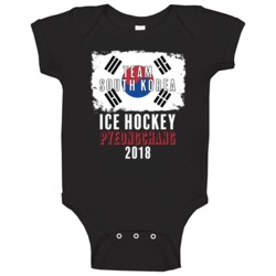 Team South Korea Ice Hockey Pyeongchang 2018 Olympic Baby One Piece Team South Korea Ice Hockey Pyeongchang 2018 Olympic Baby One Piece